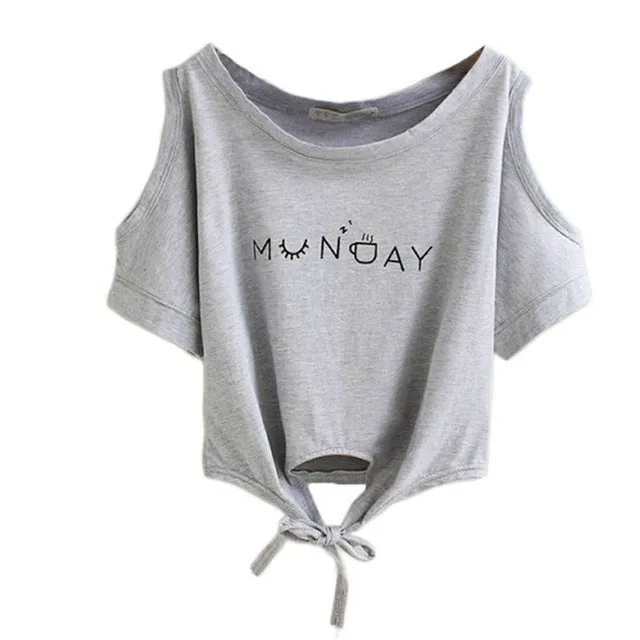 Monday Vibe Cold Shoulder Crop Top