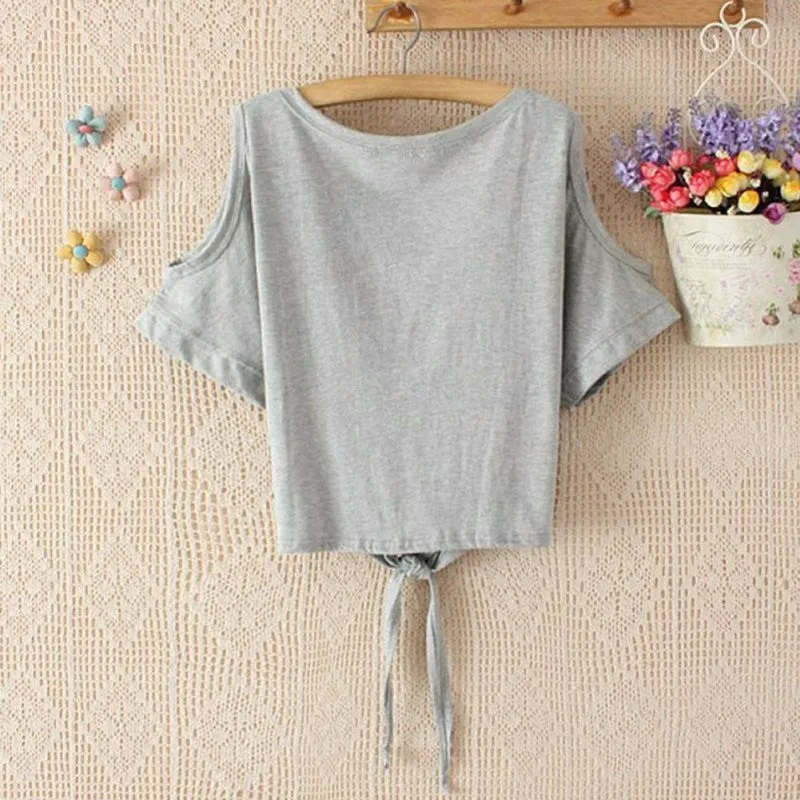 Monday Vibe Cold Shoulder Crop Top