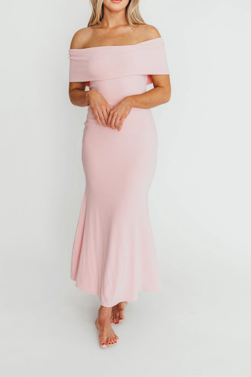 Monroe Maxi Dress in Dusty Pink - Bump Friendly