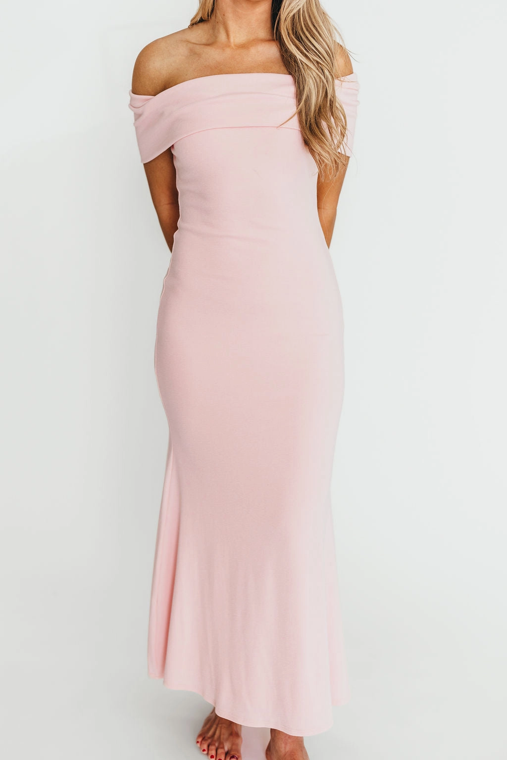 Monroe Maxi Dress in Dusty Pink - Bump Friendly