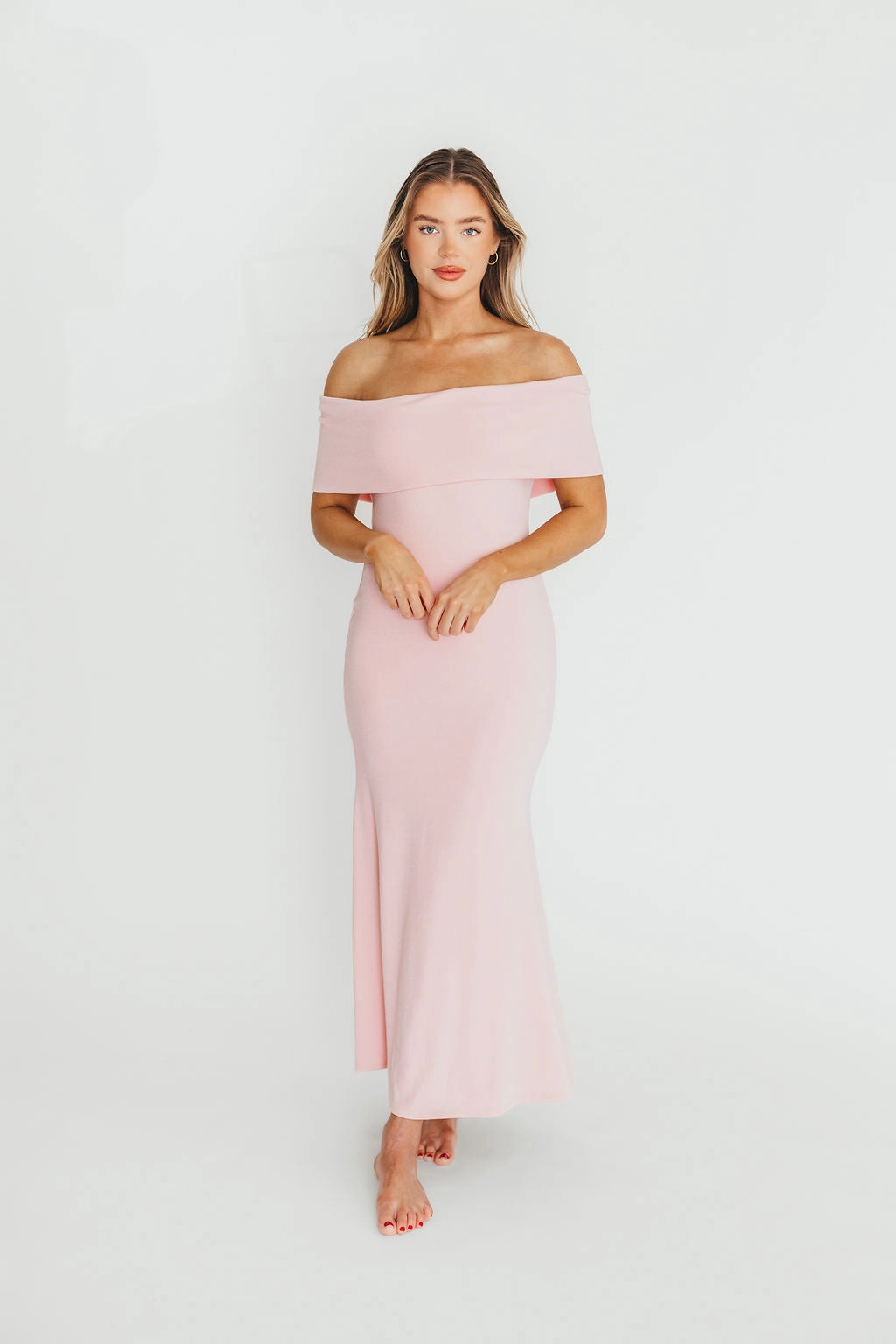 Monroe Maxi Dress in Dusty Pink - Bump Friendly