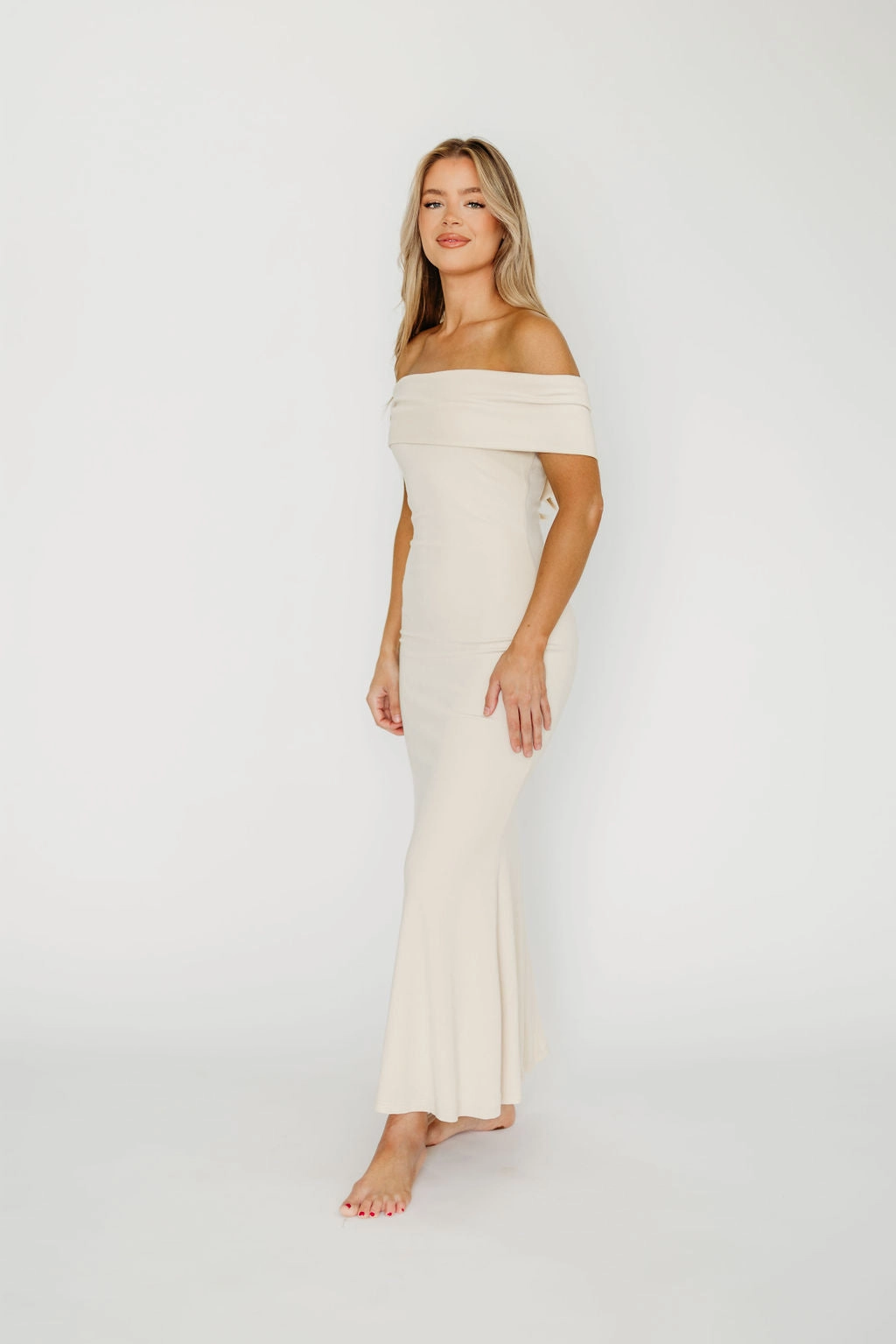 Monroe Maxi Dress in Ivory - Bump Friendly