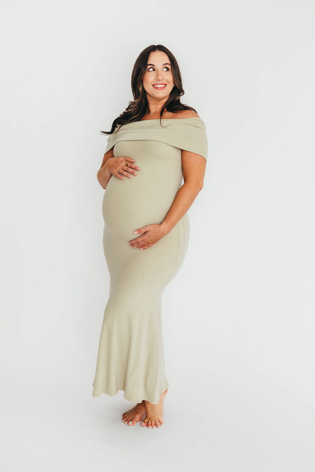 Monroe Maxi Dress in Sage - Bump Friendly
