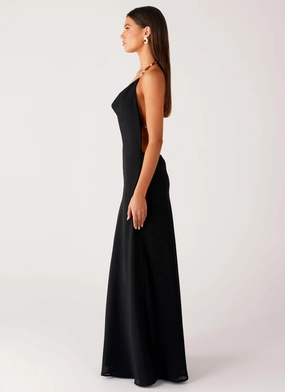 Morning Crush Cowl Maxi Dress - Black Morning Crush Cowl Maxi Dress - Black