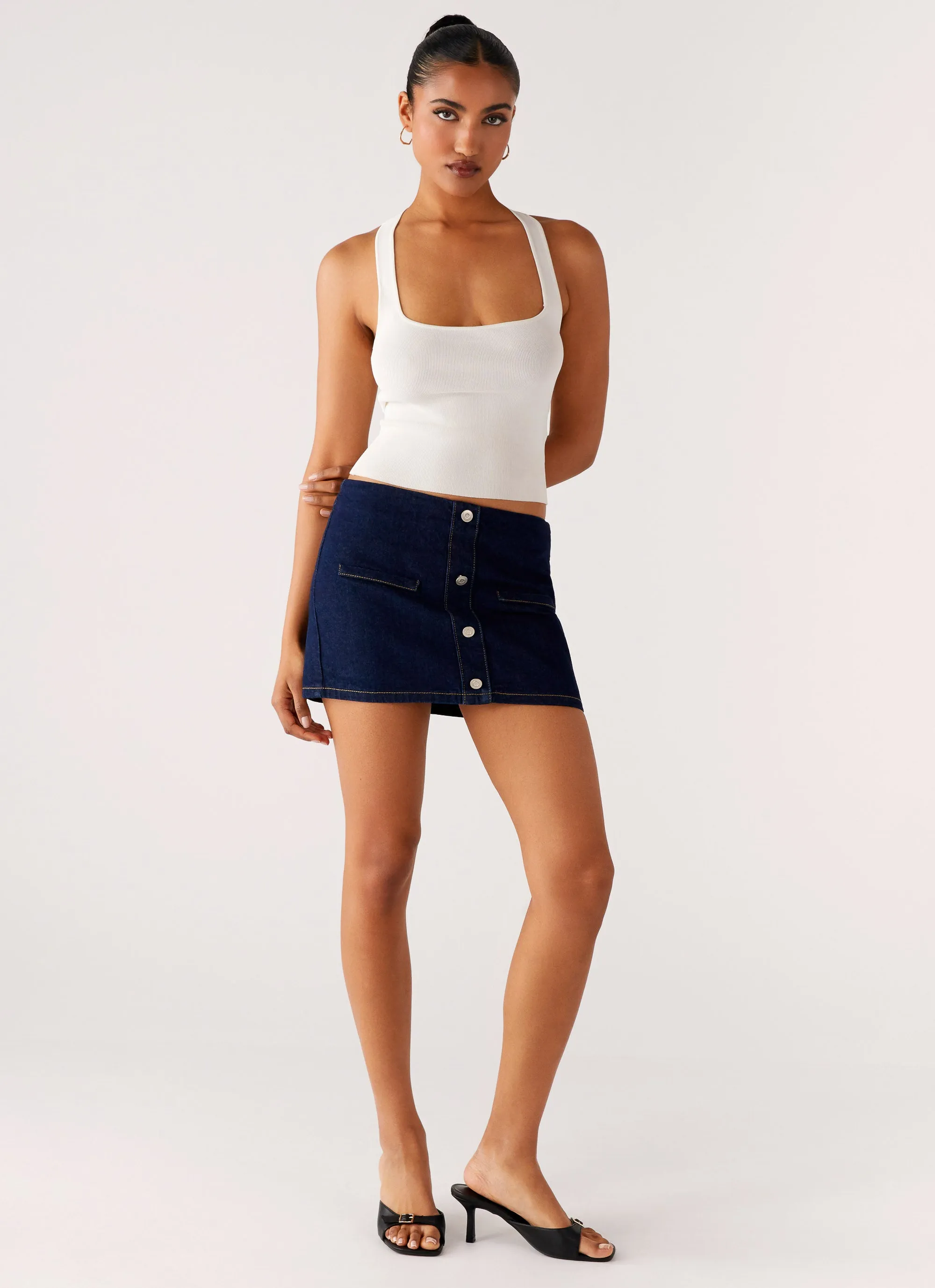 Morrison Denim Mini Skirt - Indigo