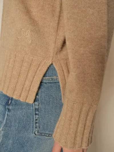 MOS MOSH AIMA CASHMERE HIGHNECK KNIT TANNIN