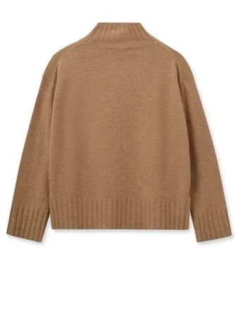 MOS MOSH AIMA CASHMERE HIGHNECK KNIT TANNIN