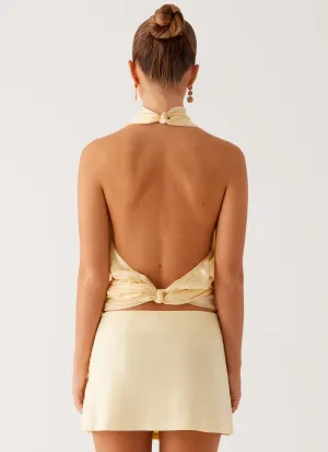 Movie Star Mini Skirt - Yellow Movie Star Mini Skirt - Yellow