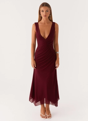 Murphy Maxi Dress - Deep Maroon Murphy Maxi Dress - Deep Maroon