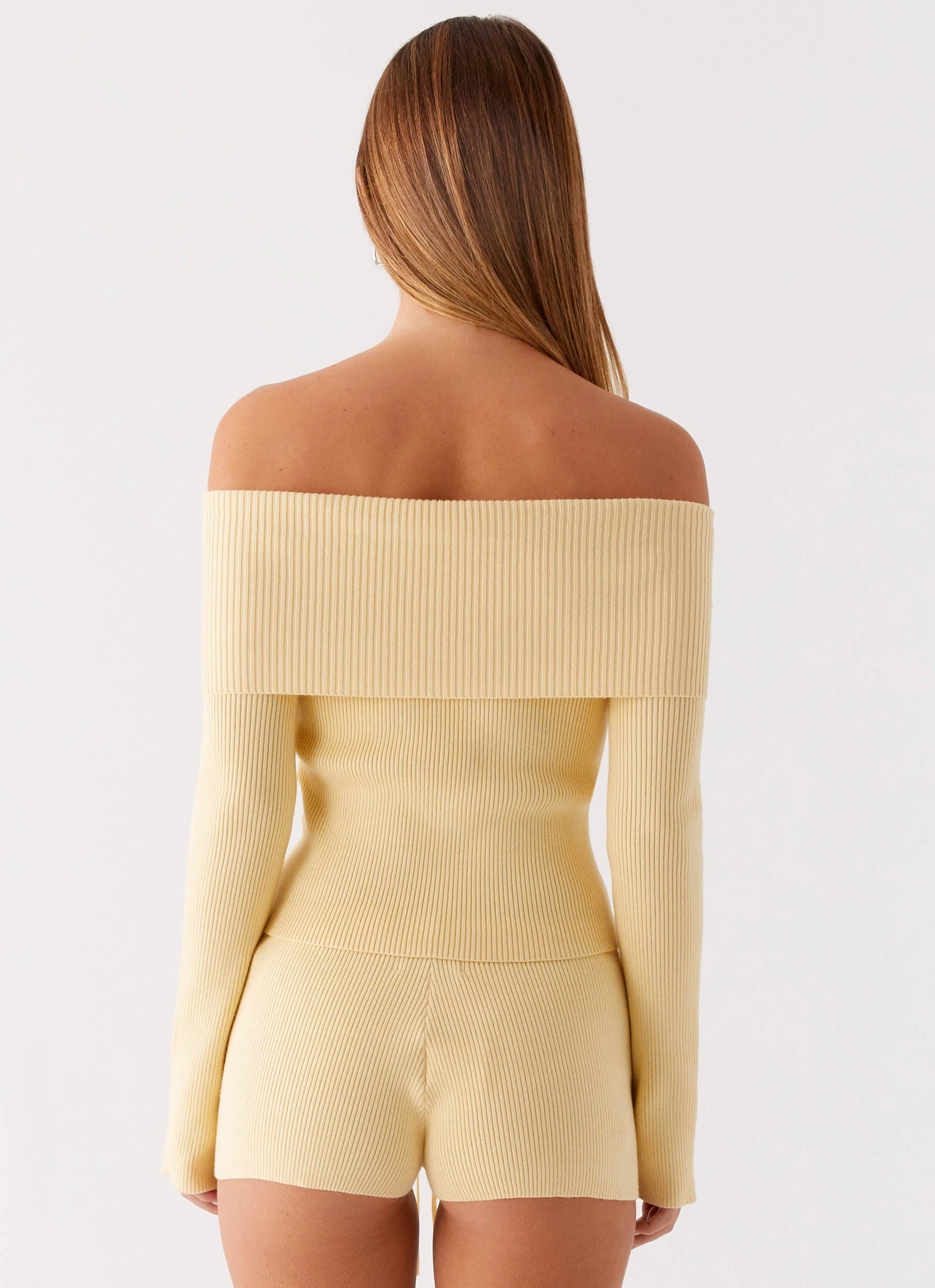 Muted Muse Knit Long Sleeve Top - Yellow