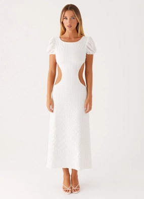 Myley Midi Dress - White Myley Midi Dress - White