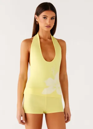 Nanea Knit Mini Shorts - Yellow Nanea Knit Mini Shorts - Yellow