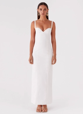 Naomi Backless Maxi Dress - Off White Naomi Backless Maxi Dress - Off White