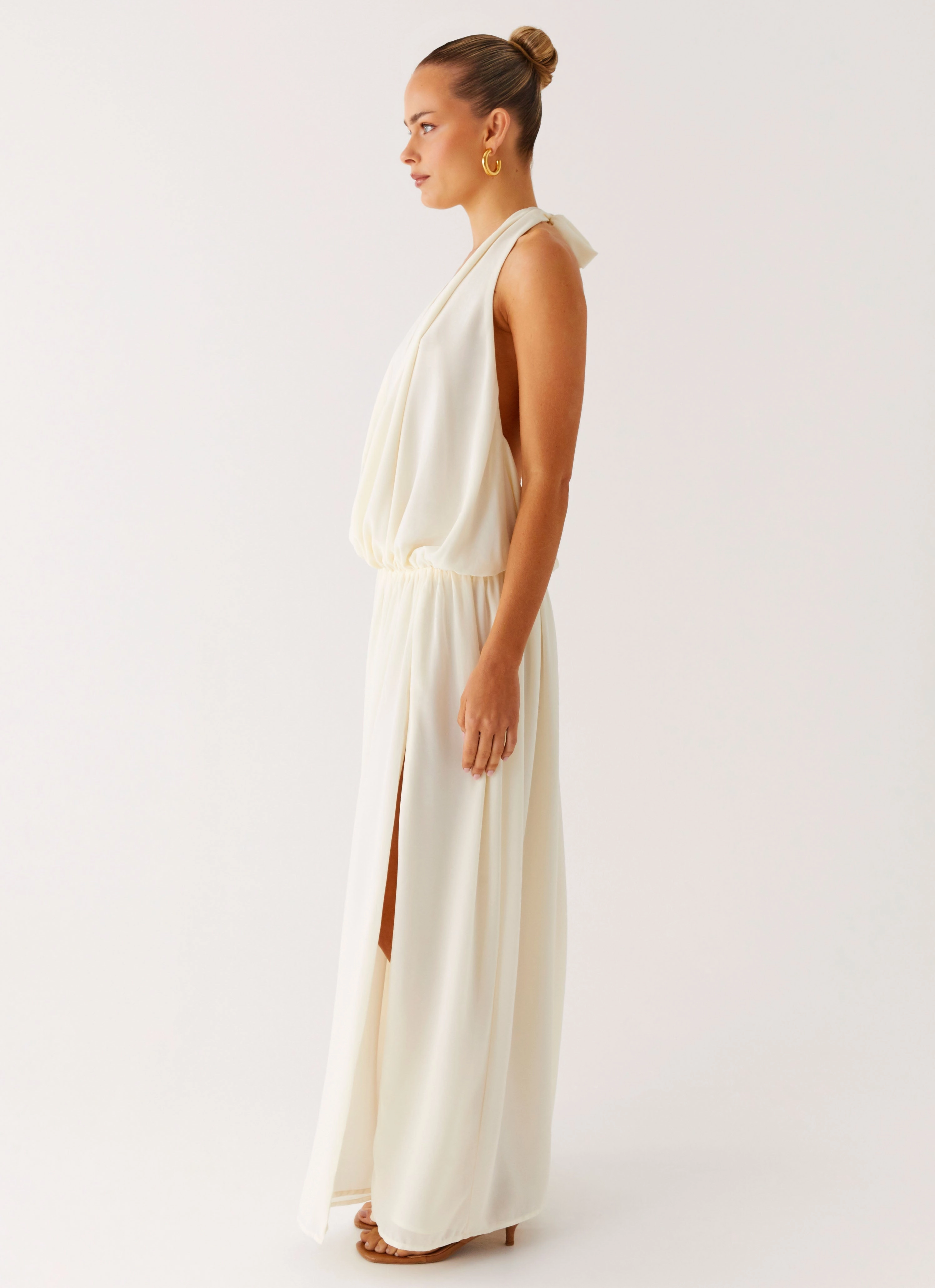 Narlah Halter Maxi Dress - Ivory