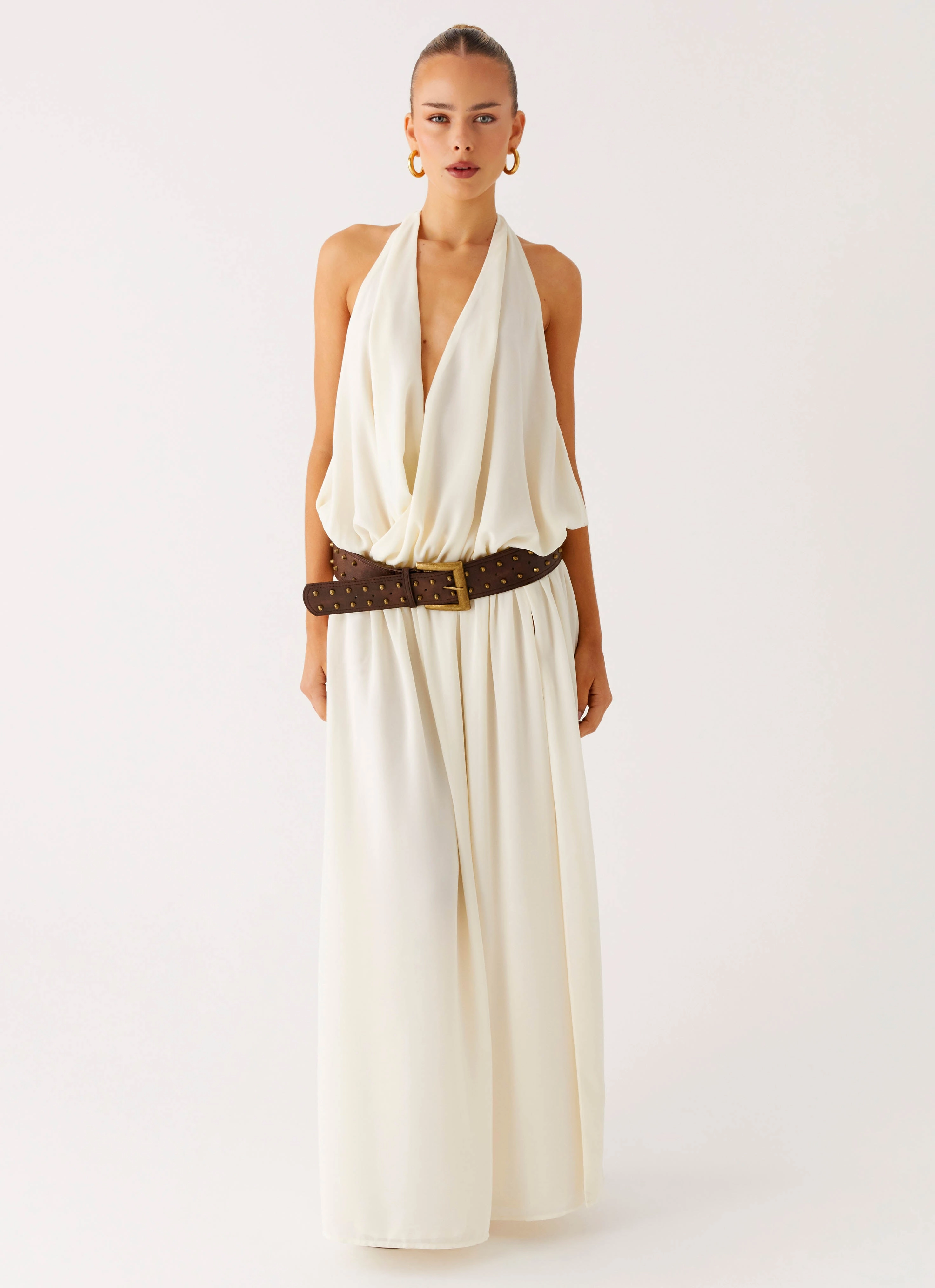 Narlah Halter Maxi Dress - Ivory