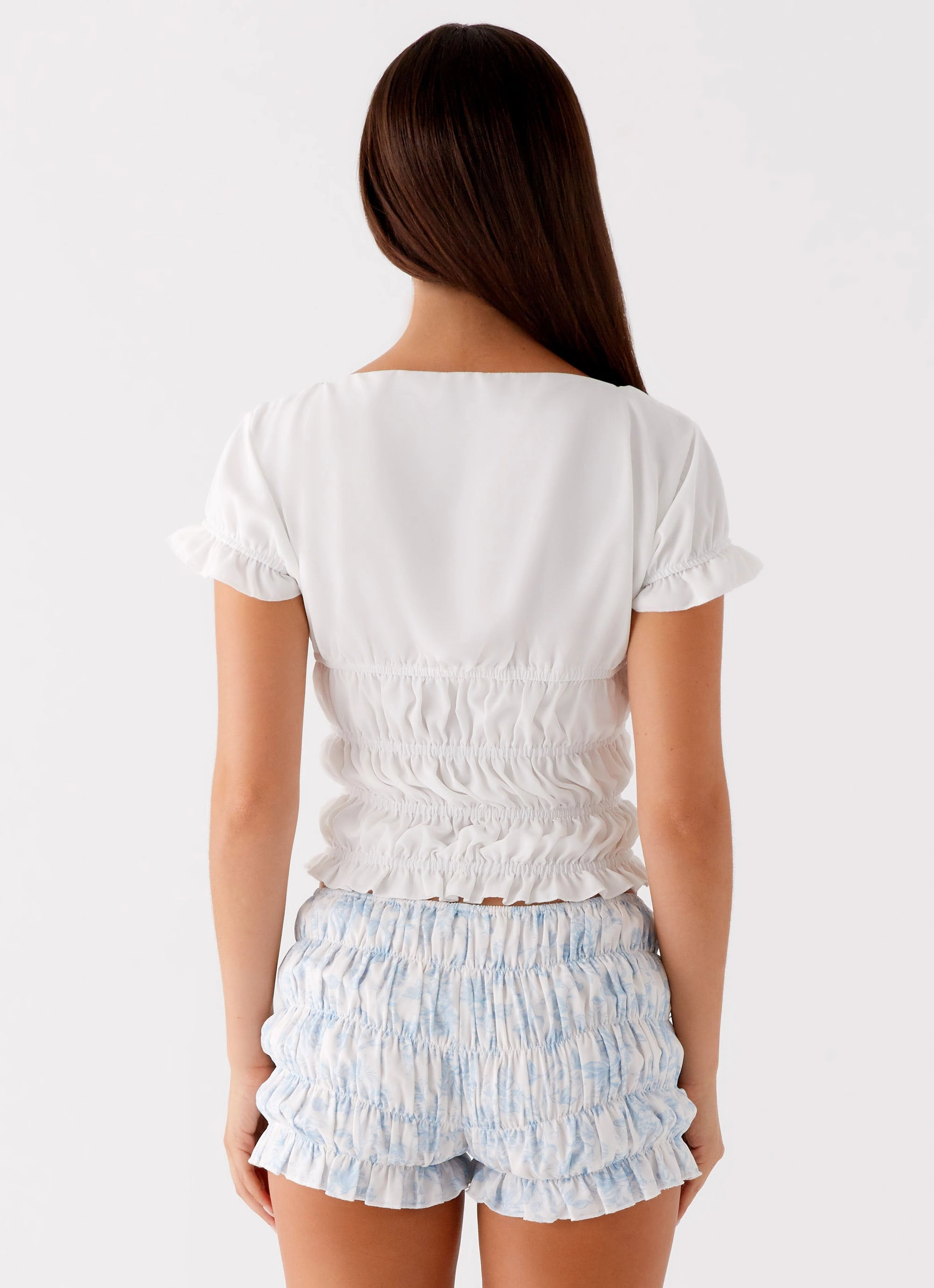 Natalia Ruched Top - Ivory