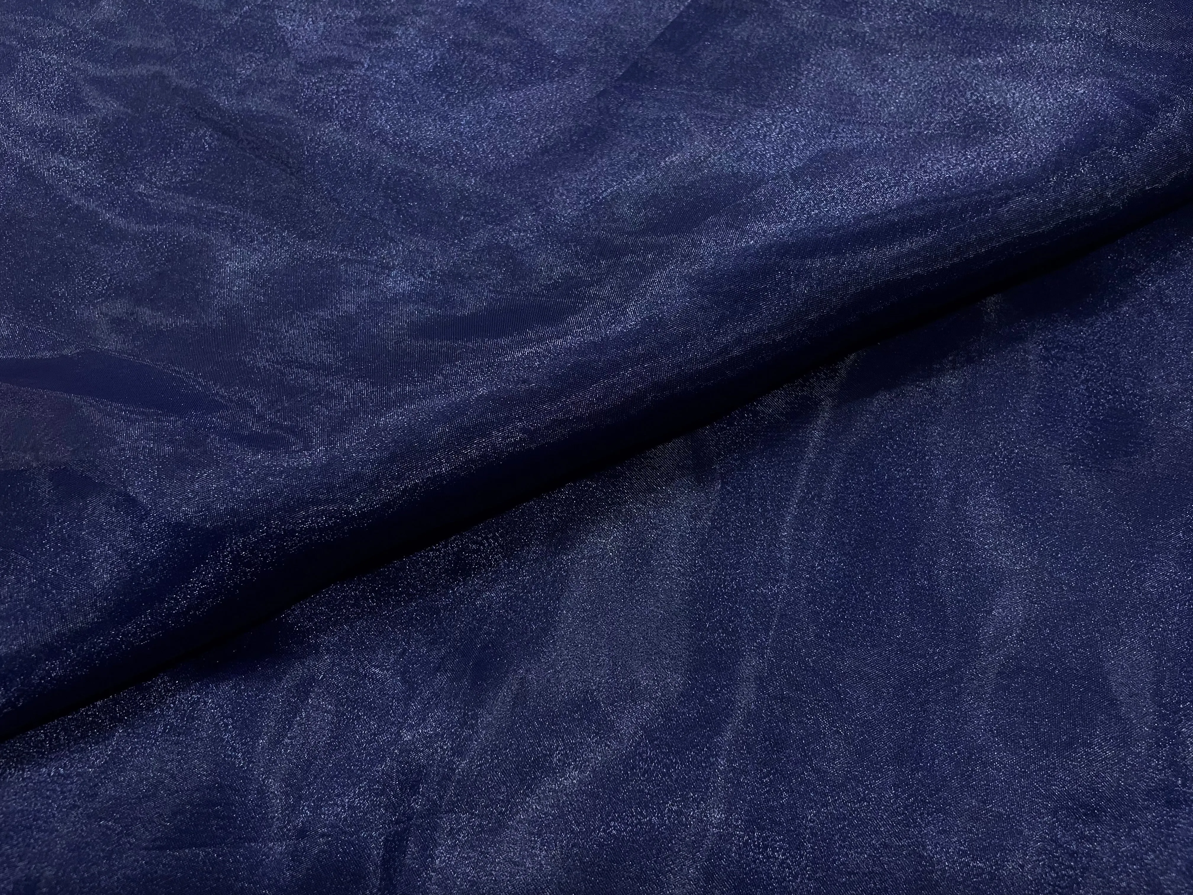 Navy Blue Plain Organza Fabric