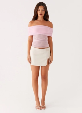 Nelly Off Shoulder Top - Pink Nelly Off Shoulder Top - Pink