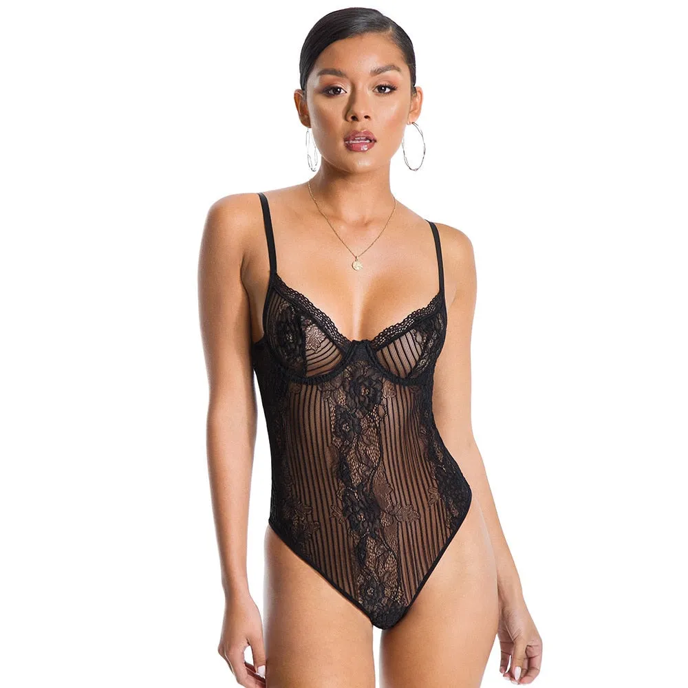 Neon Lace Backless Bodysuit - 5 colors
