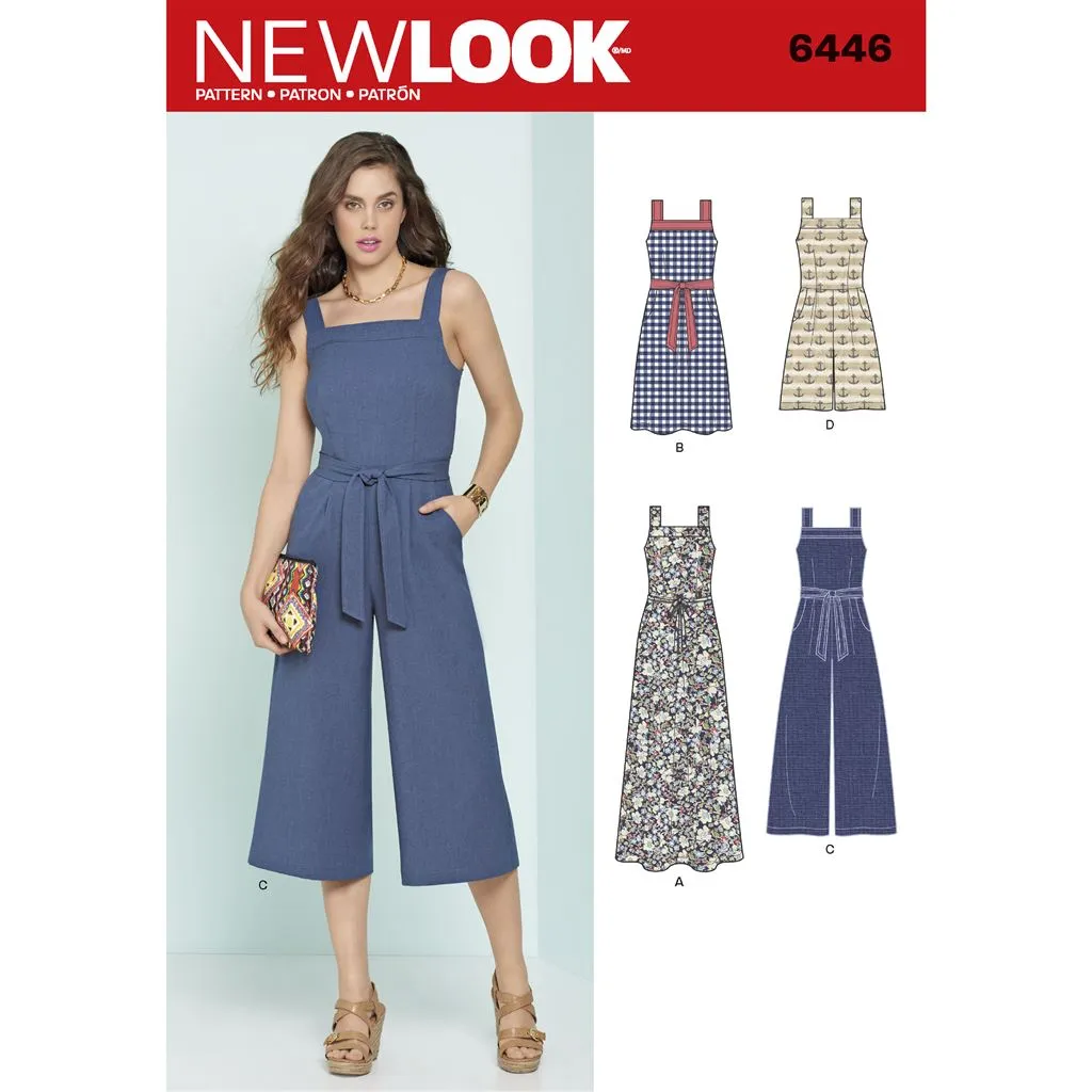 New Look Pattern 6446 Misses' Jumpsuits and Dresses