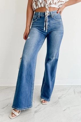 Nico Tummy Control Wide Leg Risen Jeans (Medium) Nico Tummy Control Wide Leg Risen Jeans (Medium)