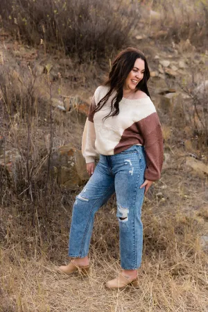 Nikki Long Sleeve Colorblock Sweater