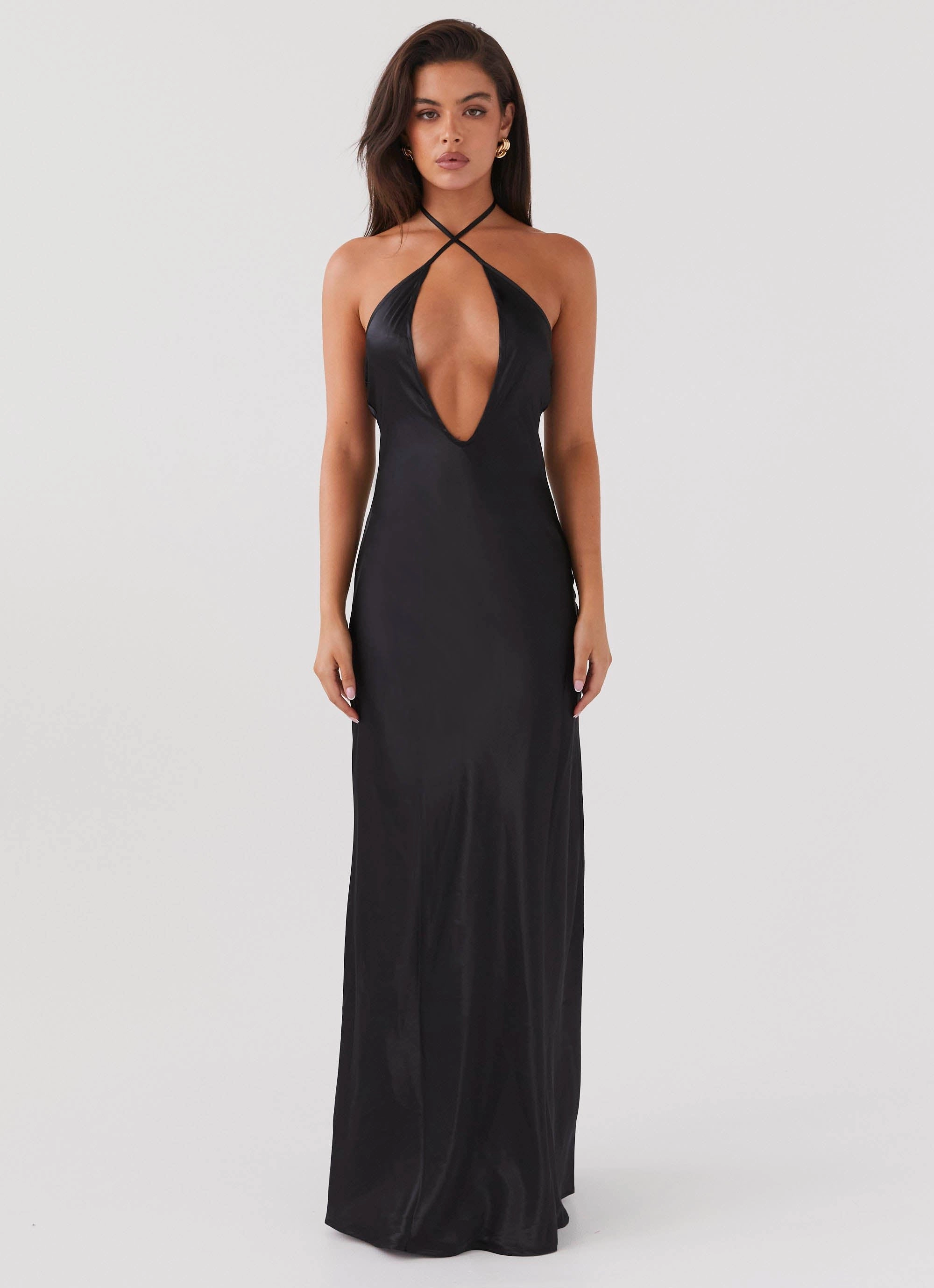 Noir Symphony Maxi Dress - Black