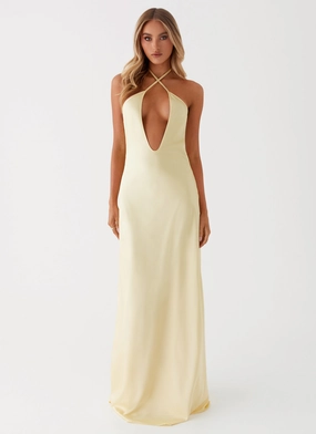 Noir Symphony Maxi Dress - Yellow Noir Symphony Maxi Dress - Yellow