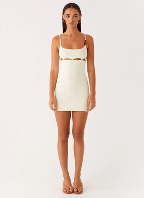 Nolani Mini Dress - Pastel Yellow Nolani Mini Dress - Pastel Yellow