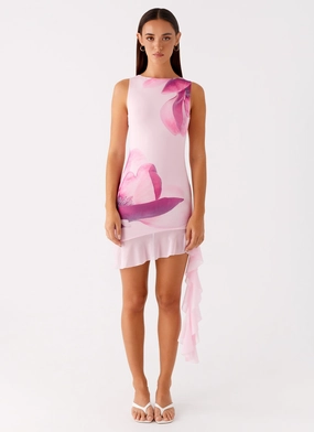 Normandy Mini Dress - Pastel Pink Normandy Mini Dress - Pastel Pink