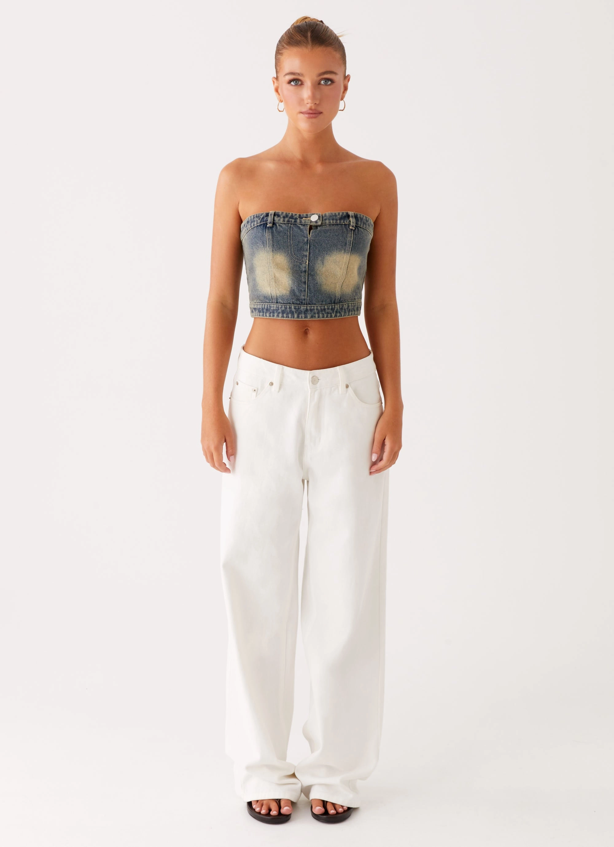 Not Like Us Denim Top - Vintage