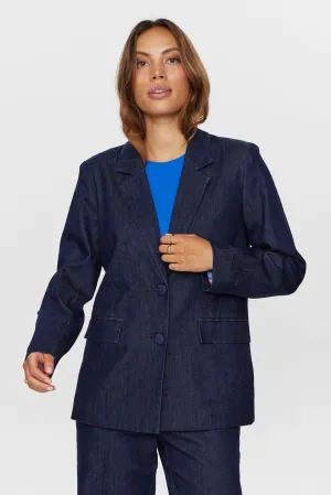 NUALETTA BLAZER  - Dark Blue Denim NUALETTA BLAZER  - Dark Blue Denim