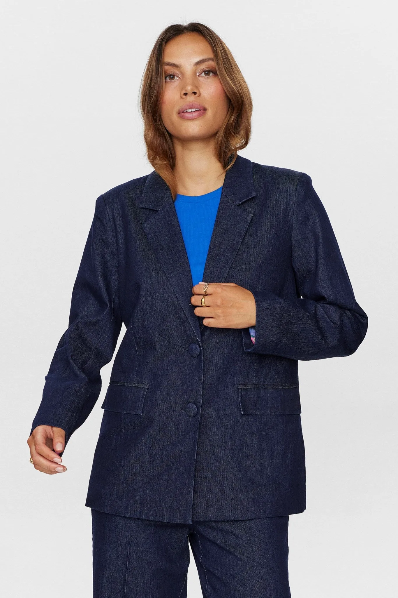 NUALETTA BLAZER  - Dark Blue Denim