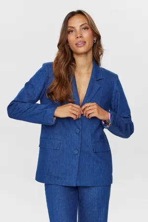 NUALETTA BLAZER  - Med. Blue Washed Denim NUALETTA BLAZER  - Med. Blue Washed Denim
