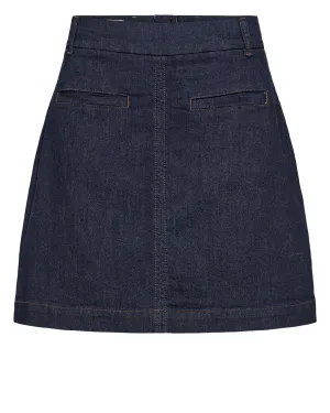 NUAMBER MINI SKIRT - Dark Blue Denim NUAMBER MINI SKIRT - Dark Blue Denim