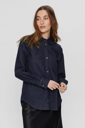 NUAMBER NEW SHIRT - Dark Blue Denim NUAMBER NEW SHIRT - Dark Blue Denim