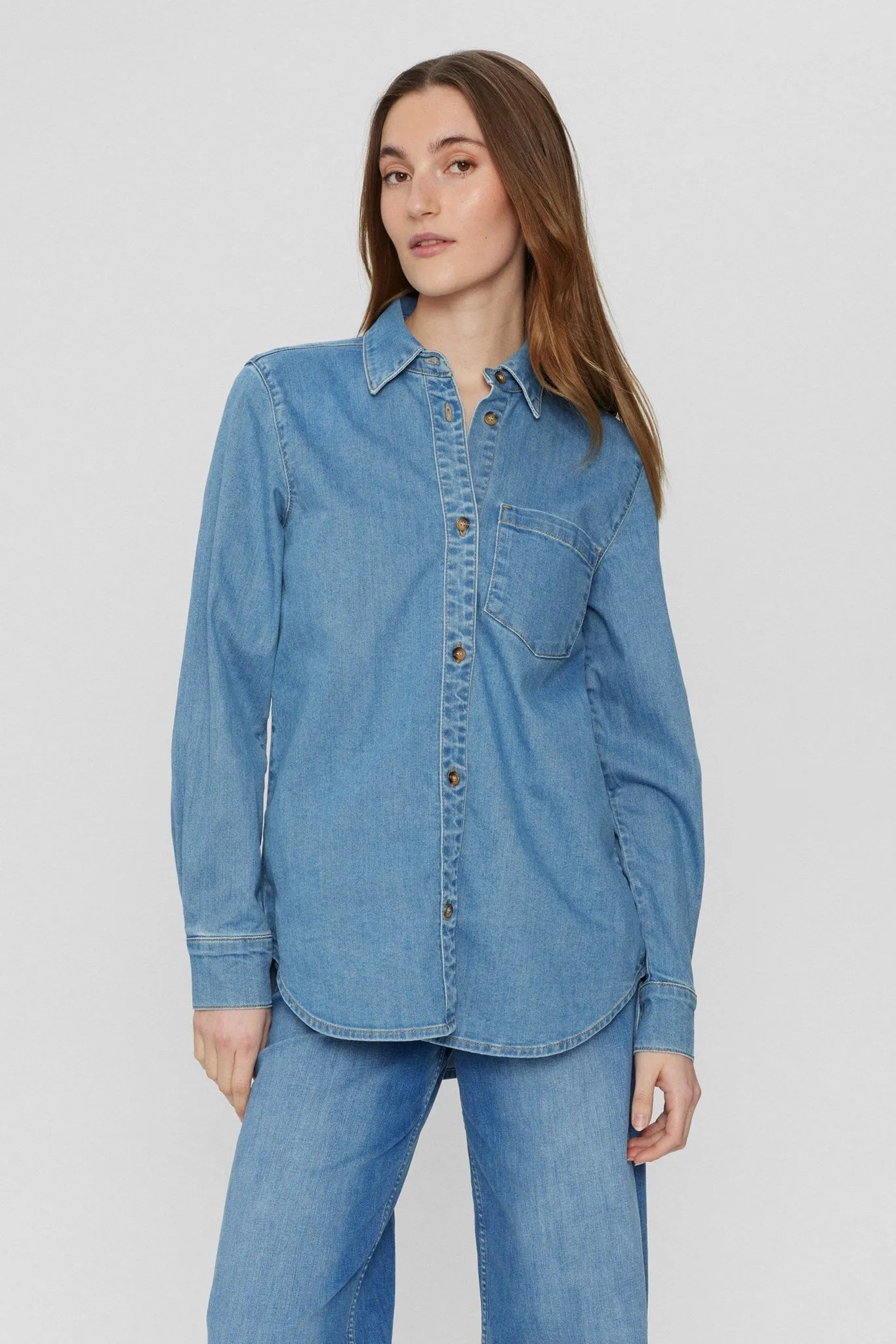NUAMBER NEW SHIRT - Light Blue Denim