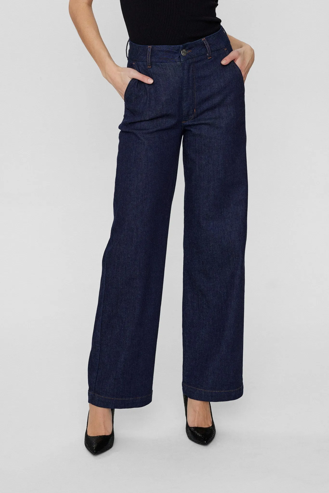 NUAMBER PANTS DARK BLUE - Dark Blue Denim
