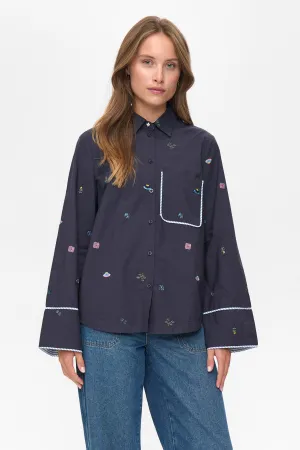 NUCHIRO BOXY SHIRT - Dark Sapphire NUCHIRO BOXY SHIRT - Dark Sapphire