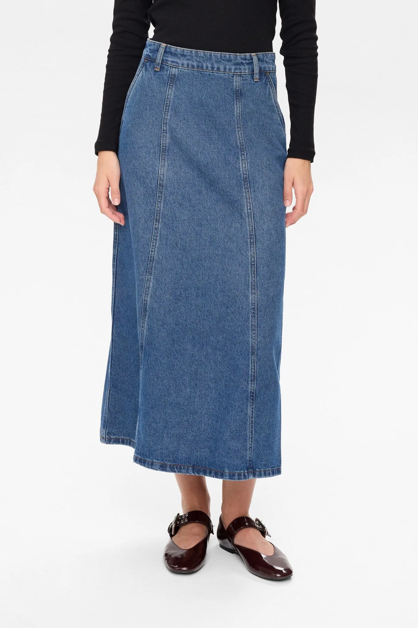 NUCUBA SKIRT - Classic Blue Denim