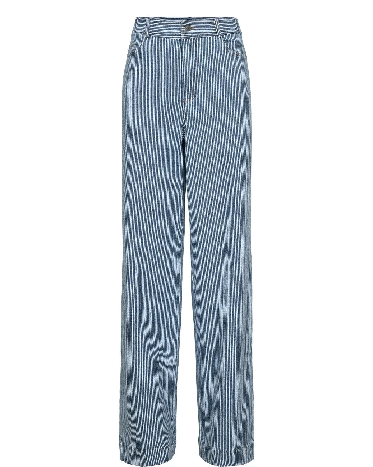 NUERINA PANTS - Medium Blue Denim