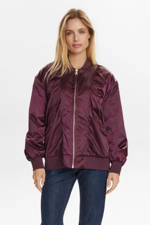 NUFRIA OVERSIZE BOMBER JACKET - Winetasting NUFRIA OVERSIZE BOMBER JACKET - Winetasting