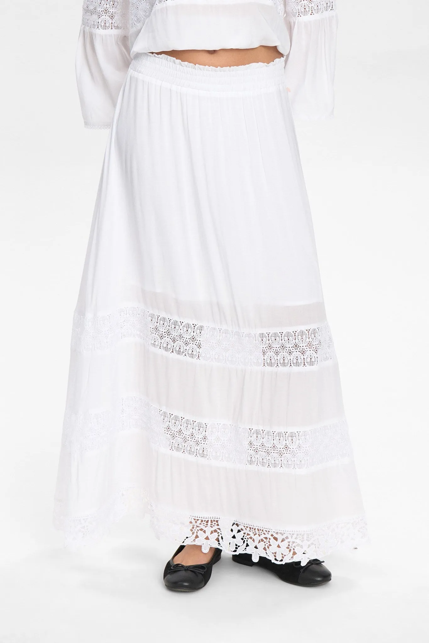 NUGAYA LONG SKIRT - Bright White