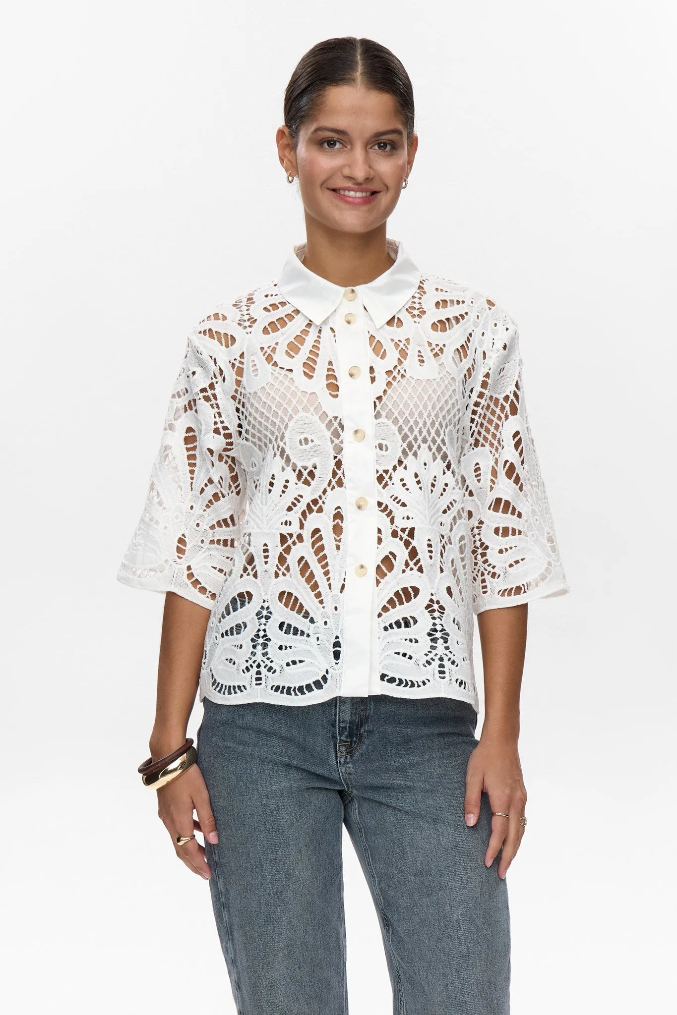 NUGOLDIE TOP - Cloud Dancer