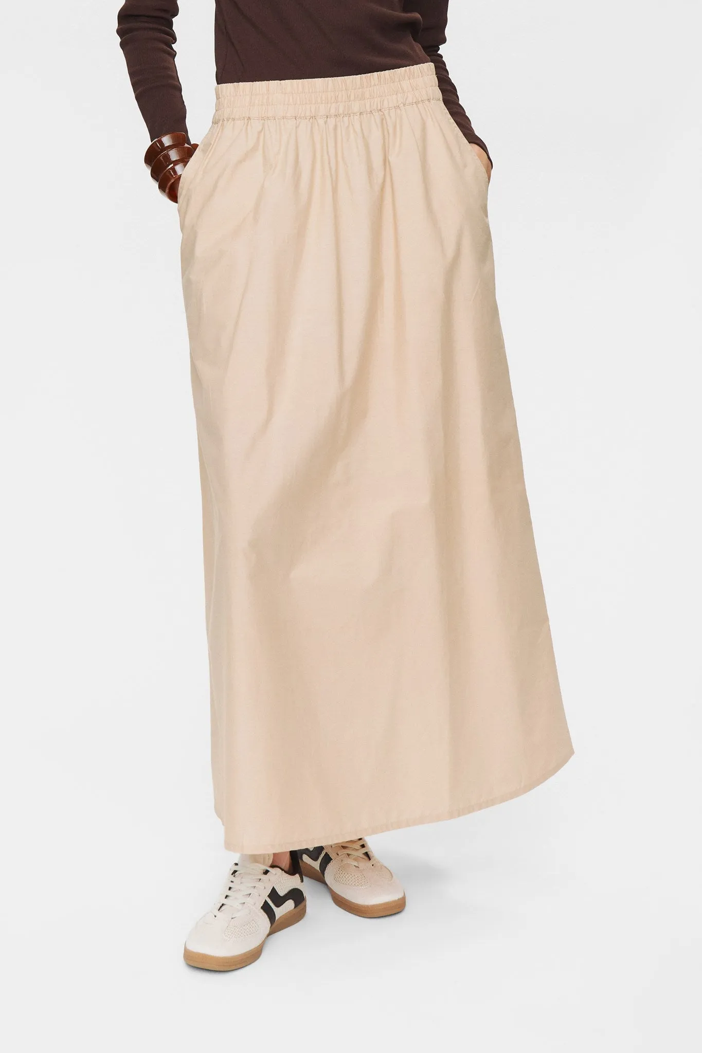 NUJUNY LONG SKIRT - Sesame