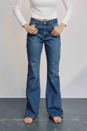 NULONDON JEANS LONG - Med. Blue Washed Denim NULONDON JEANS LONG - Med. Blue Washed Denim