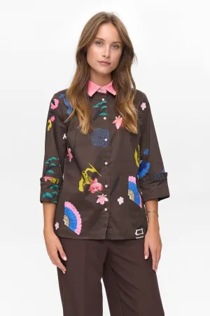 NUMARKI SHIRT - Black Coffee NUMARKI SHIRT - Black Coffee