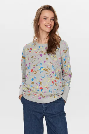 NUNIKOLA SWEAT - Medium Grey mel NUNIKOLA SWEAT - Medium Grey mel