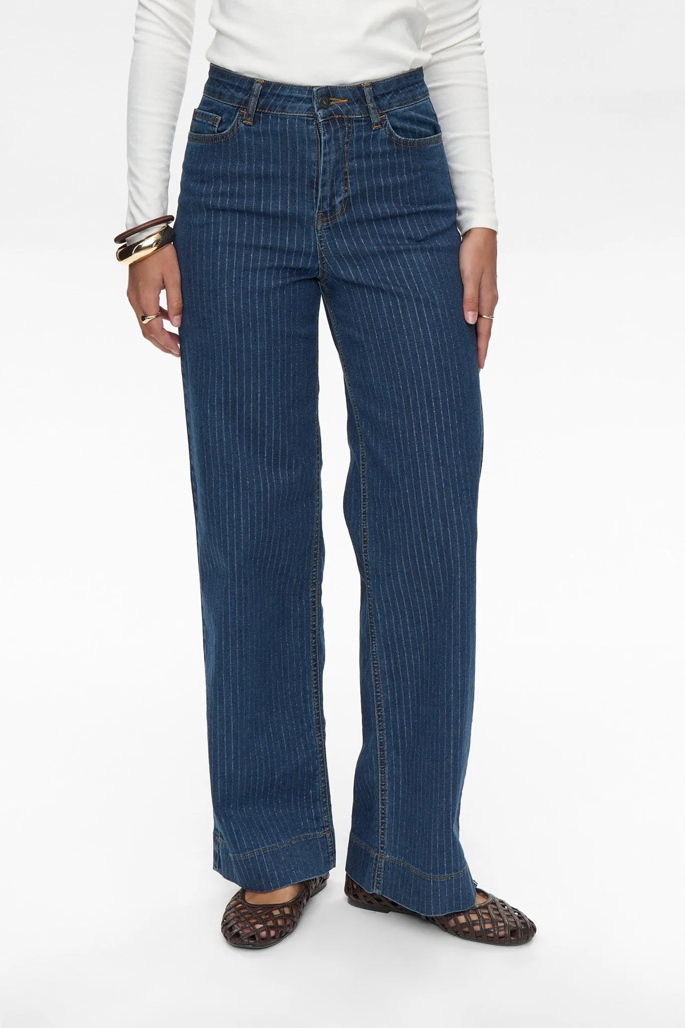 NUPARIS GLAM LONG JEANS - Dark Sapphire