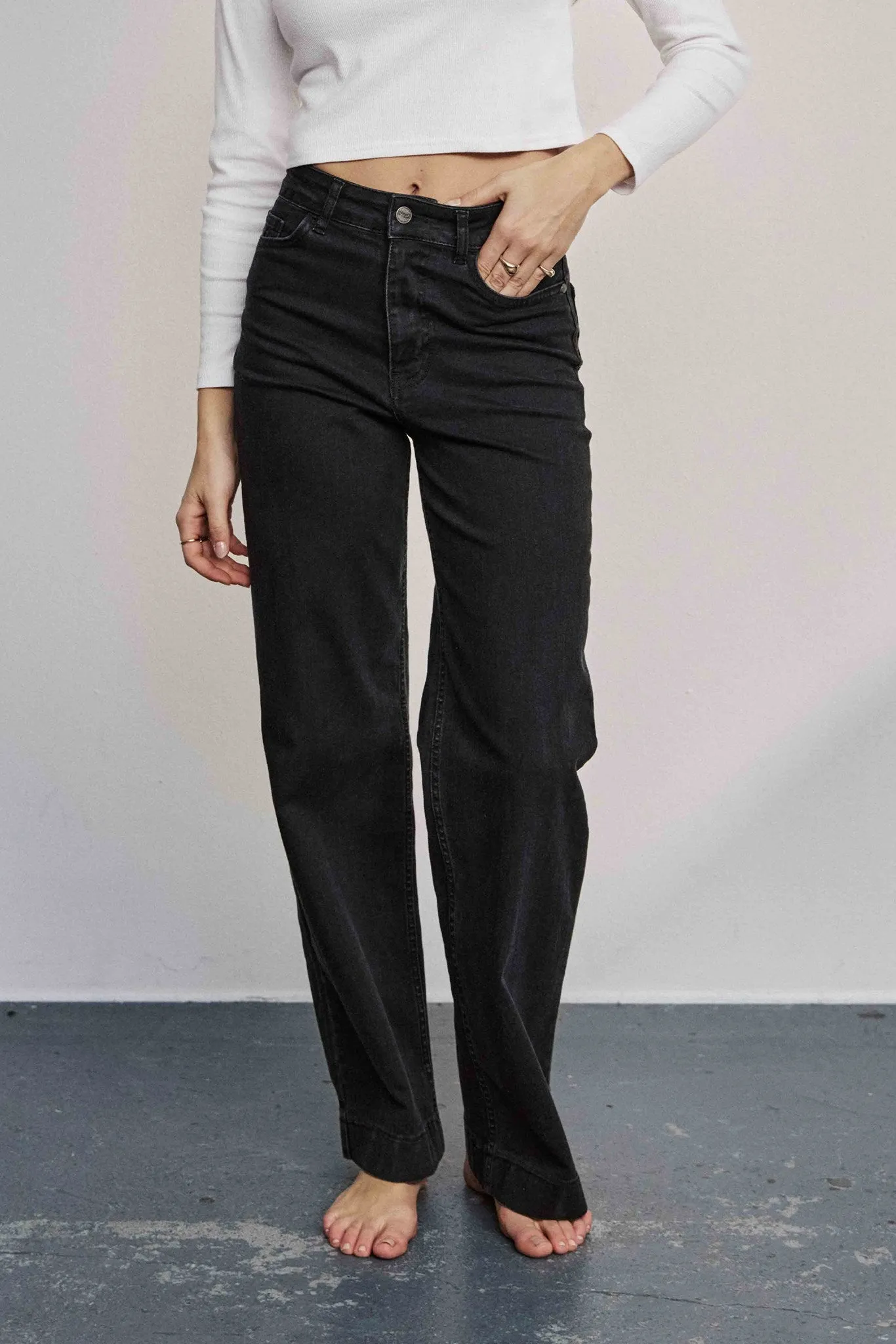 NUPARIS JEANS LONG BLACK  - Caviar